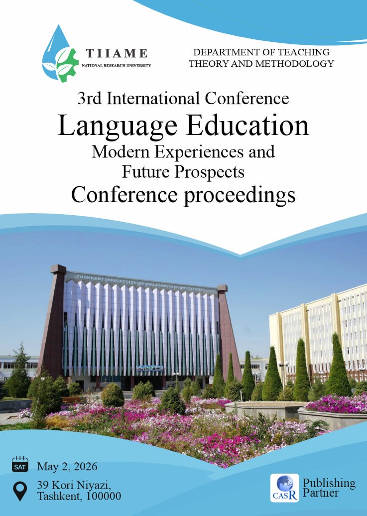 					View Special Issue: 3rd International Conference on Language Education: Modern Experiences and Future Prospects
				